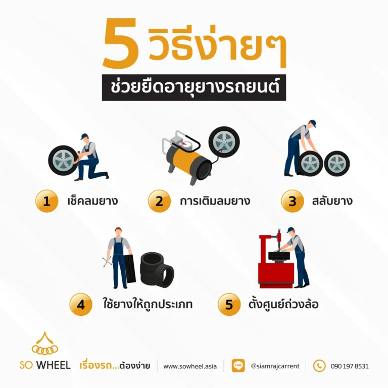 5 วิธีง่ายๆ ช่วยยืดอายุยางรถยนต์